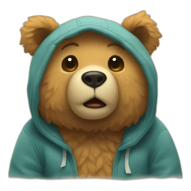 Un lazo roza en un oso de peluche  sticker