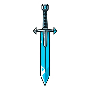 Minecraft diamond sword sticker