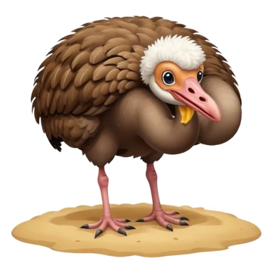 Ostrich with head in the sand sticker