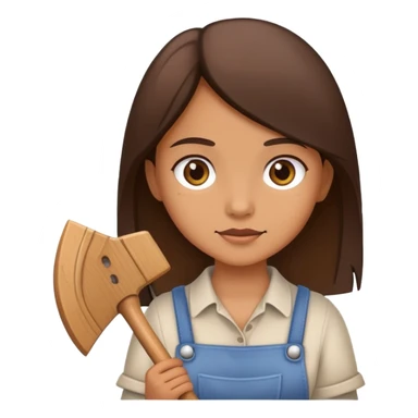 A girl with a hoe sticker