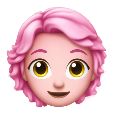 Pink sparkle emoji faces  sticker