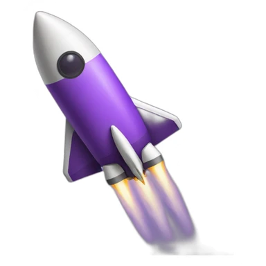 purple rocket sticker