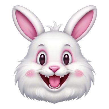 Crazy laughing bunny sticker