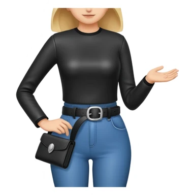 black leather belt in girls hand handing it to someone  sticker