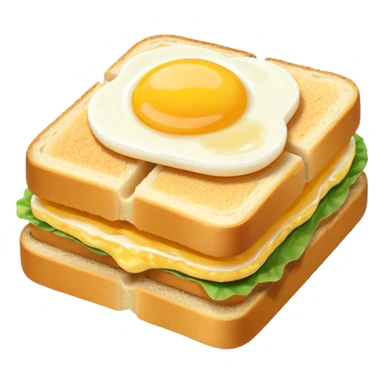 japanese mushy egg sandwich on stick bread sticker