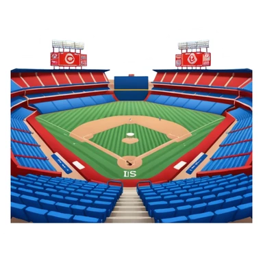 baseball stadium blue (#00A3E0) and red (#F9423A) sticker