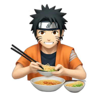 Naruto eat Ramen sticker