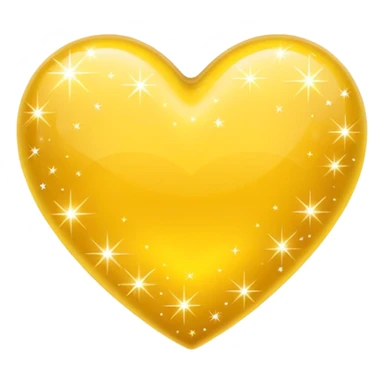 Yellow heart with sparkles sticker