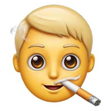 Emoji Smoking high sticker