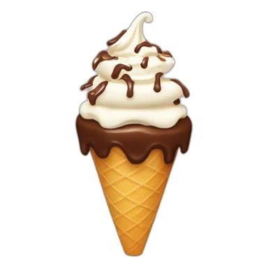 Mini sundae cone without ice cream only filled with chocolate  sticker