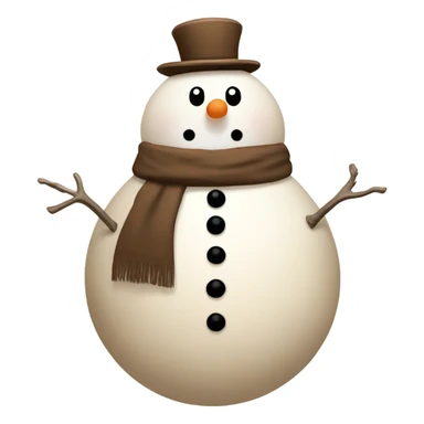 brown beige snowman sticker