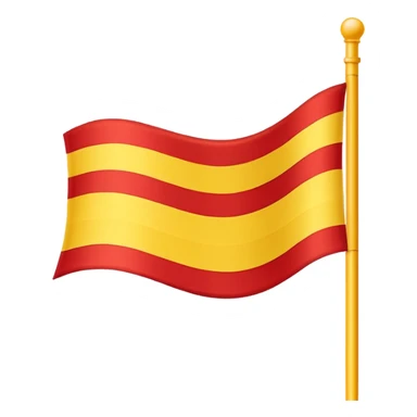 A yellow flag with three red stripes  sticker