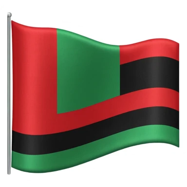 red on top, black in the middle, and green bottom horizontal stripe flag sticker