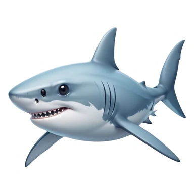 Cinematic Noble Shark Portrait Emoji, Poised and regal, with a sleek, powerful build and a smooth, streamlined body in icy gray and white tones, deep-set soulful piercing eyes, Simplified yet sharp and sophisticated features, highly detailed, glowing with a soft, dignified glow, high shine, intelligent and formidable, stylized with an air of oceanic majesty, focused and attentive, soft glowing outline, capturing the essence of a watchful and confident predator, so majestic it feels as though it could glide out of the screen with effortless authority! sticker