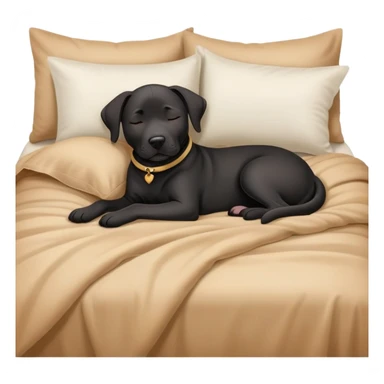 black lab/amstaff dog sleeping under the sheets in bed sticker