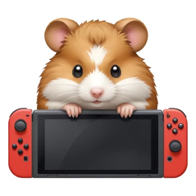 hamster playing Nintendo switch sticker
