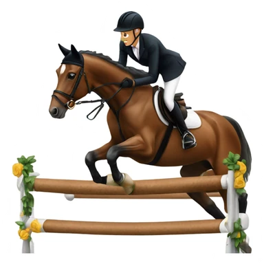 Show jumping horse sticker