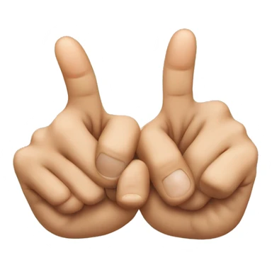 Two pointing fingers squished together sticker