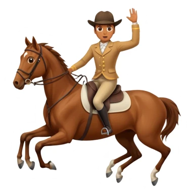 a surprised rider falling backwards off a horse sticker