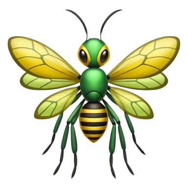 Meloetta-Beedrill-Pokémon-Fakémon-fusion-hybrid-creature sticker