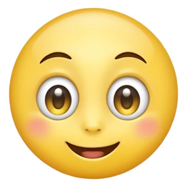 "A super happy, hope-filled emoji with a bright yellow round face, big sparkling eyes full of excitement, eyes slightly watery with joy, wide cheerful smile, glowing soft light around the face, extremely cute and expressive, high-resolution, vibrant and glossy style." sticker