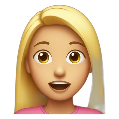 Surprised girl sticker