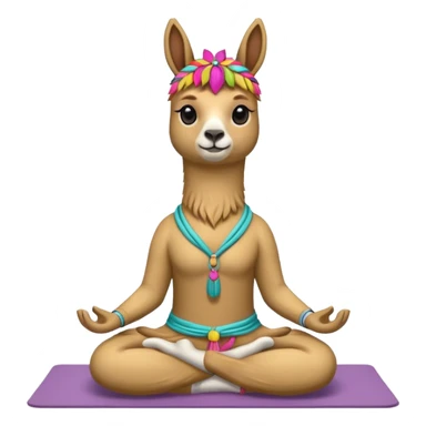 llama doing yoga sticker