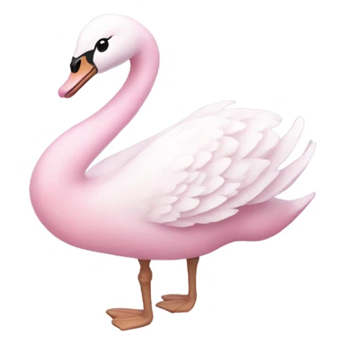 pastel pink swan sticker