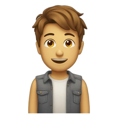 gars qui envoi un bisous sticker