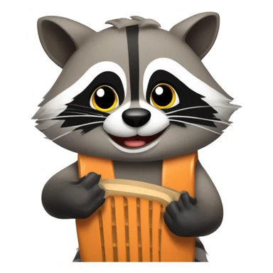  Fat raccoon shoveling trash into his mouth sticker
