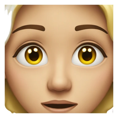 Woman Breathe after crying with watery eyes  sticker