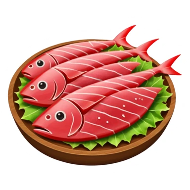 Make tuna sashimi iPhone emoji style sticker