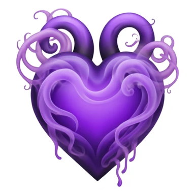 heart with gothic purple smoke sticker