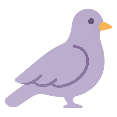 A dull purple Dove  sticker