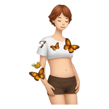 Butterflies in stomach sticker