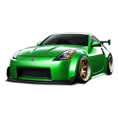 350z drift tuning green sticker