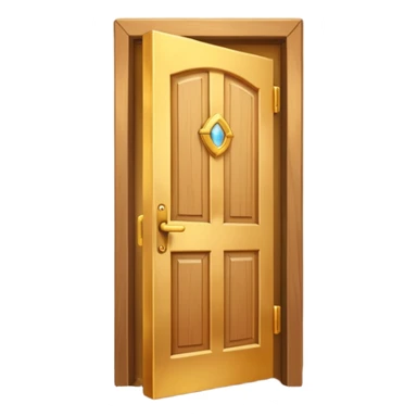 opened door with golden light coming out sticker