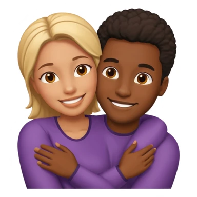 homme et femme noire qui s'embrassaent sticker