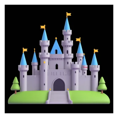 king and queen, castle background sticker