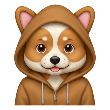 dog wearing a hoodie sticker