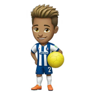 Neymar Jr avec ballon de foot sticker