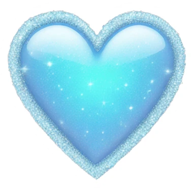 Sparkling pastel blue heart sticker