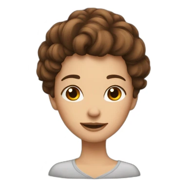 Hug man bold hair woman short brown hair sticker