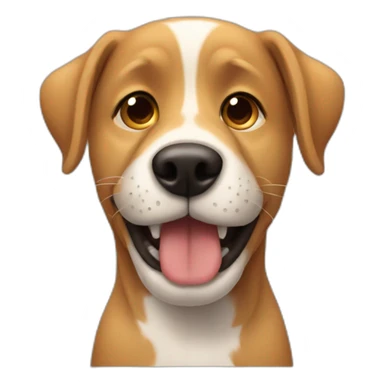 DOG GUY LICKS FACE sticker