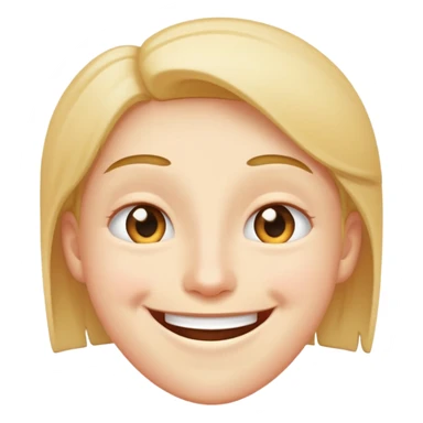 Smiling with tickle eye sticker