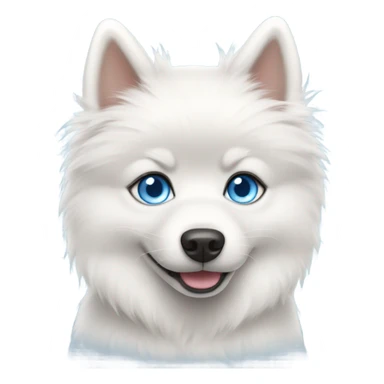 White pomsky sticker