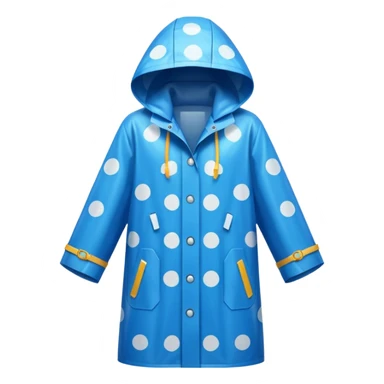 blue polka dot raincoat sticker