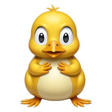 Psyduck blue shiny variant holding its head sticker