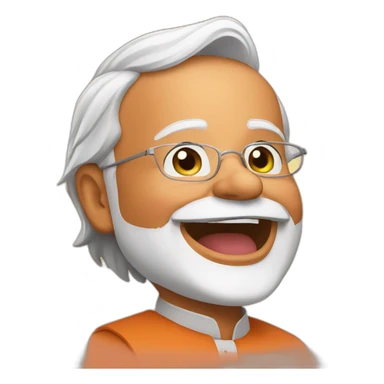 Emoji of Narendra Modi in happy mood sticker