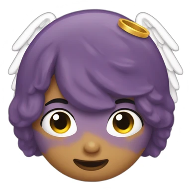 Poo with angel halo sticker